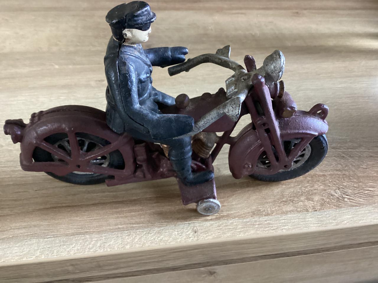 Antieke replica gietijzer Harley Davidson Highway patrol