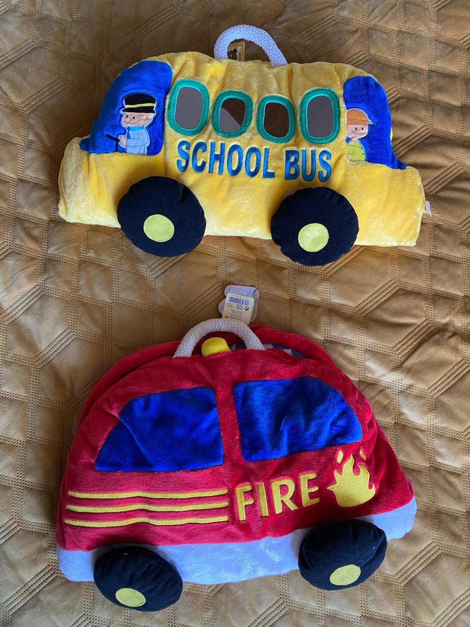 Pluche Schoolbus & Brandweer