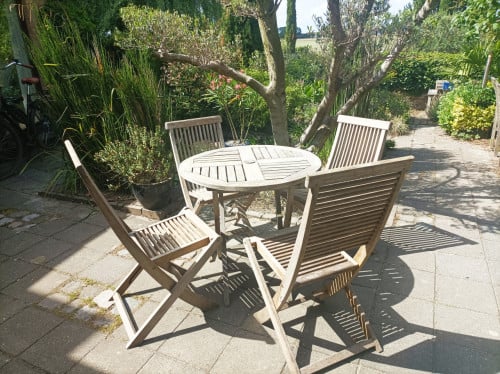 Luxe teakhouten bistro set