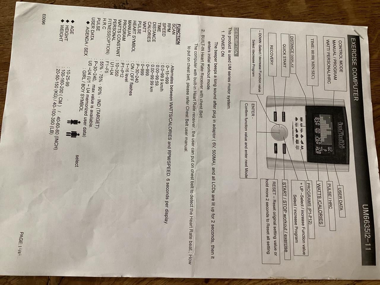 Infinity ST990 elliptical crosstrainer semi-professional