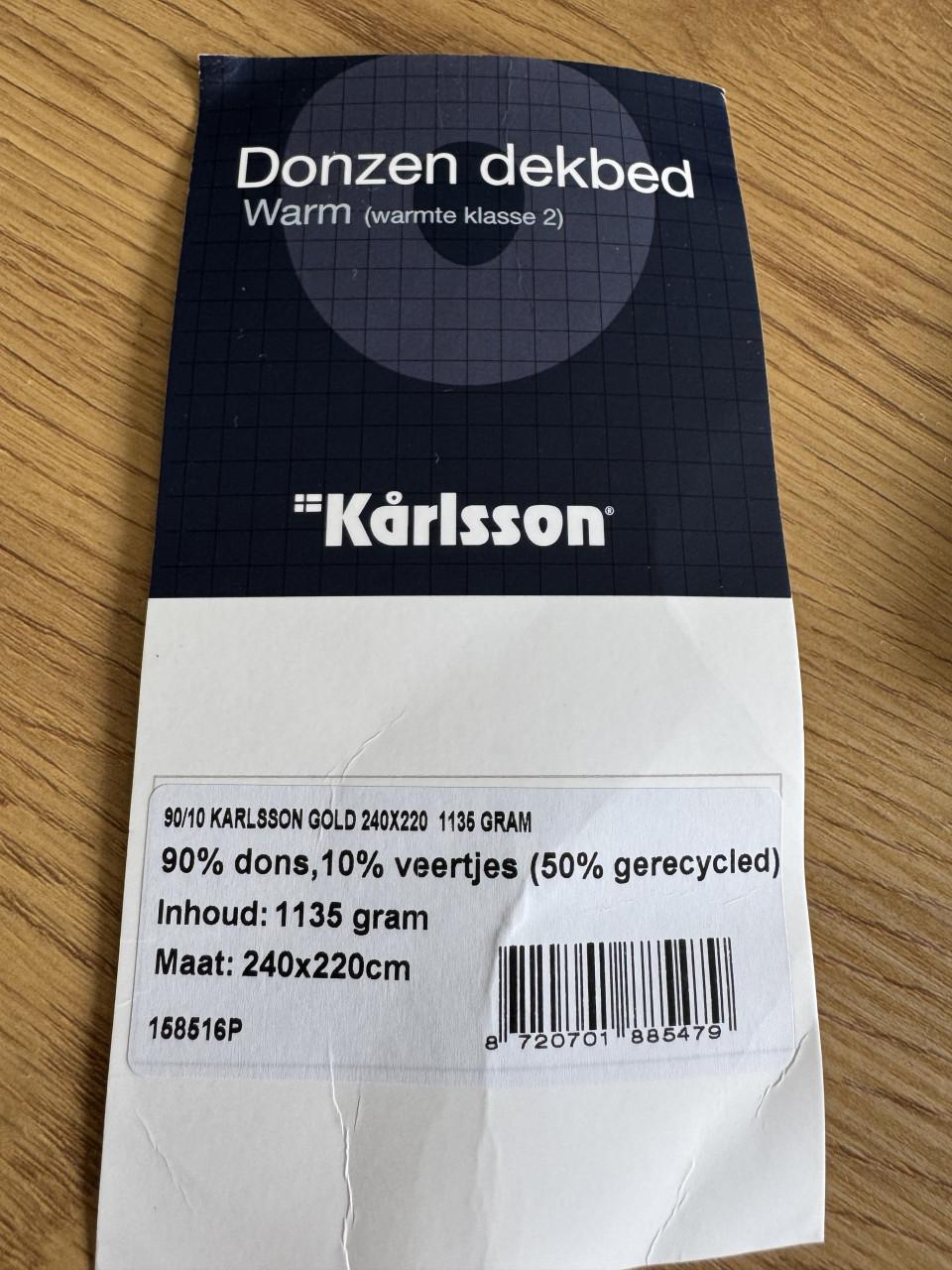 Luxe Liver Breeze Boxspring (160x200) + Karlsson donzen dekbed- nieuwstaat