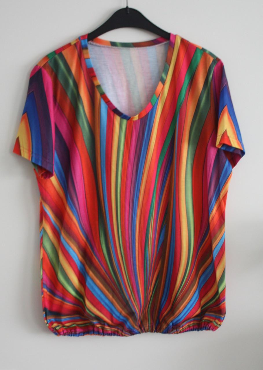 Gekleurd shirt met strepen maat L