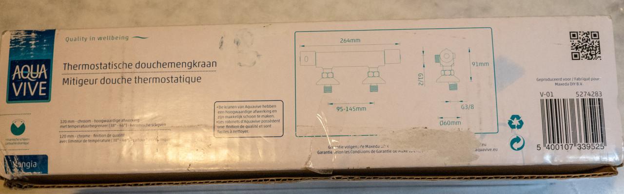 Thermostatische douchekraan