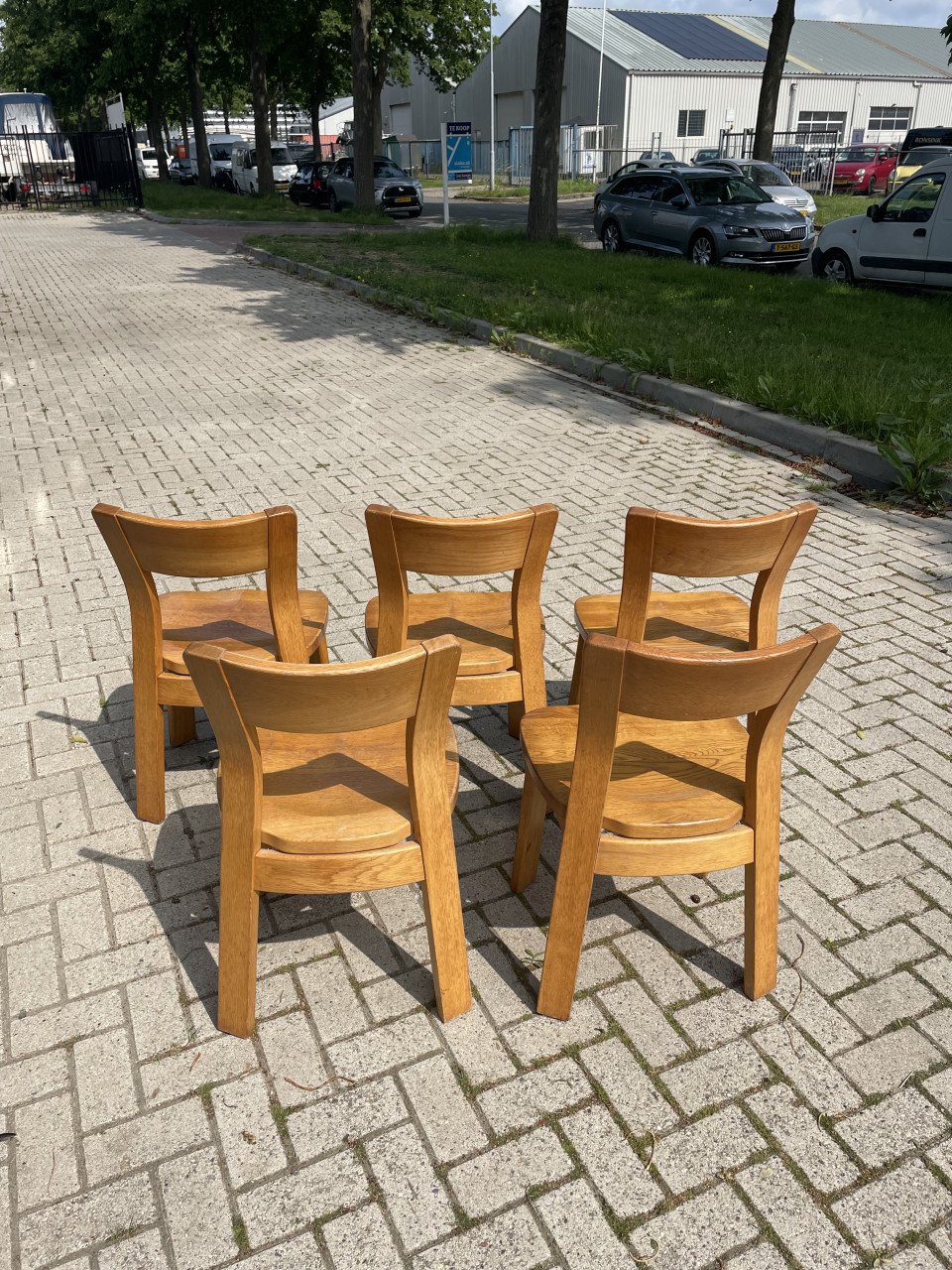 Set Deens vintage jaren 70 stoelen