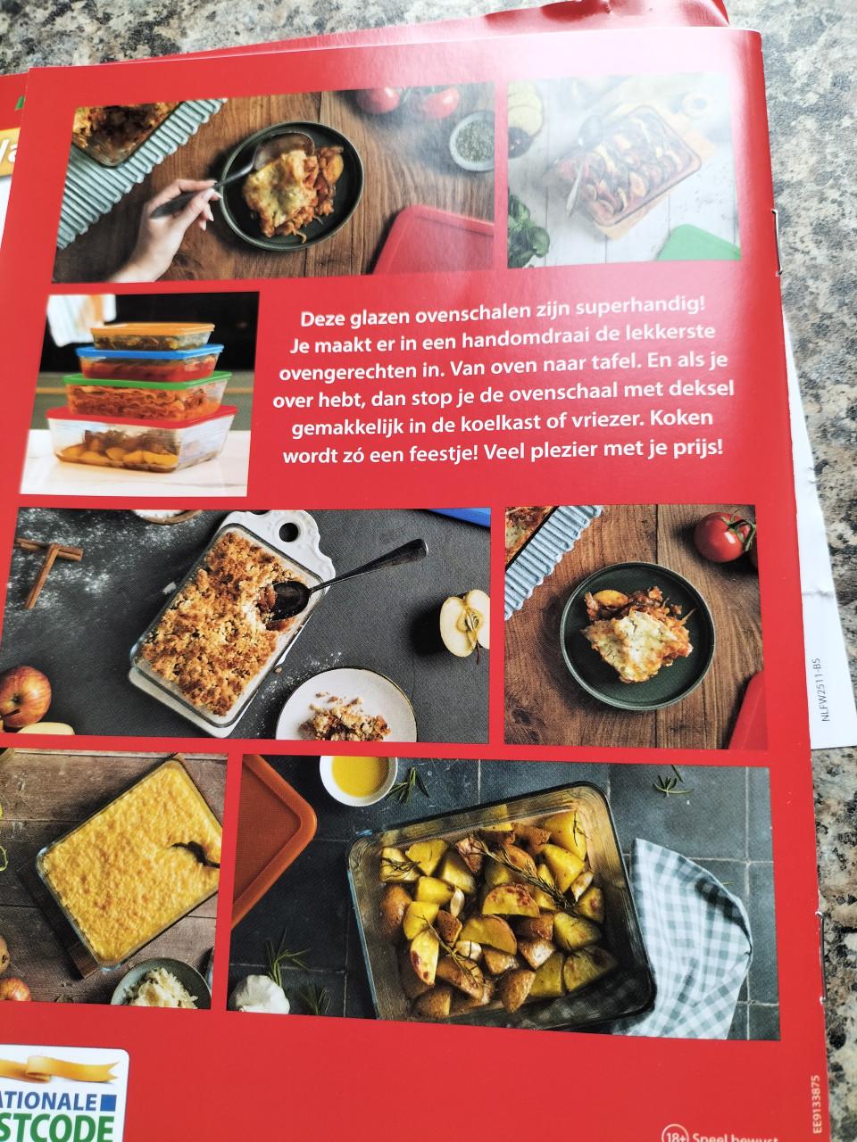 Set pyrex ovenschalen 4 nieuw