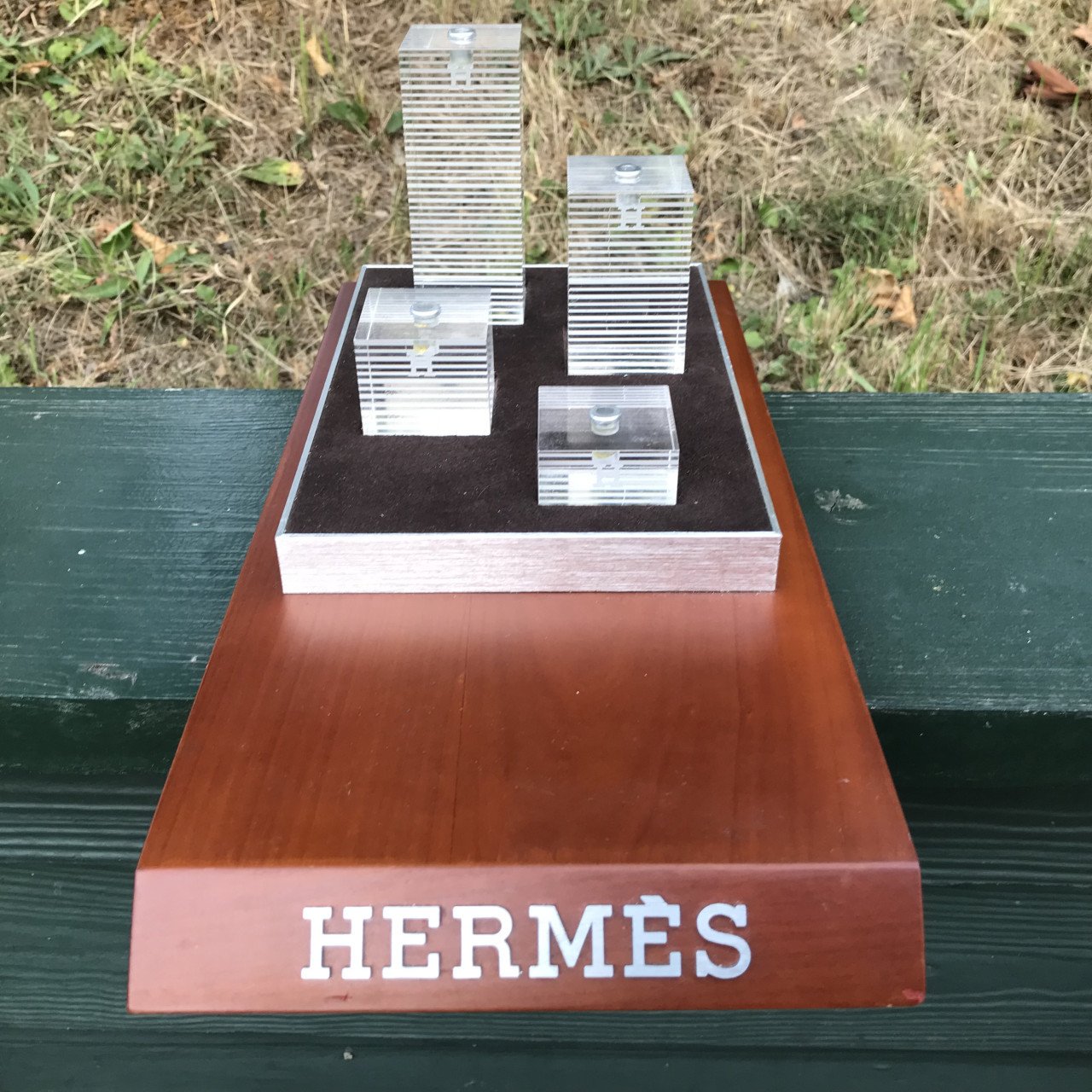 Hermes reclame winkel horloge standaard