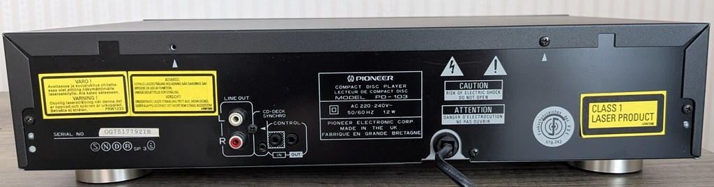 Goed werkende Pioneer PD-103 CD speler