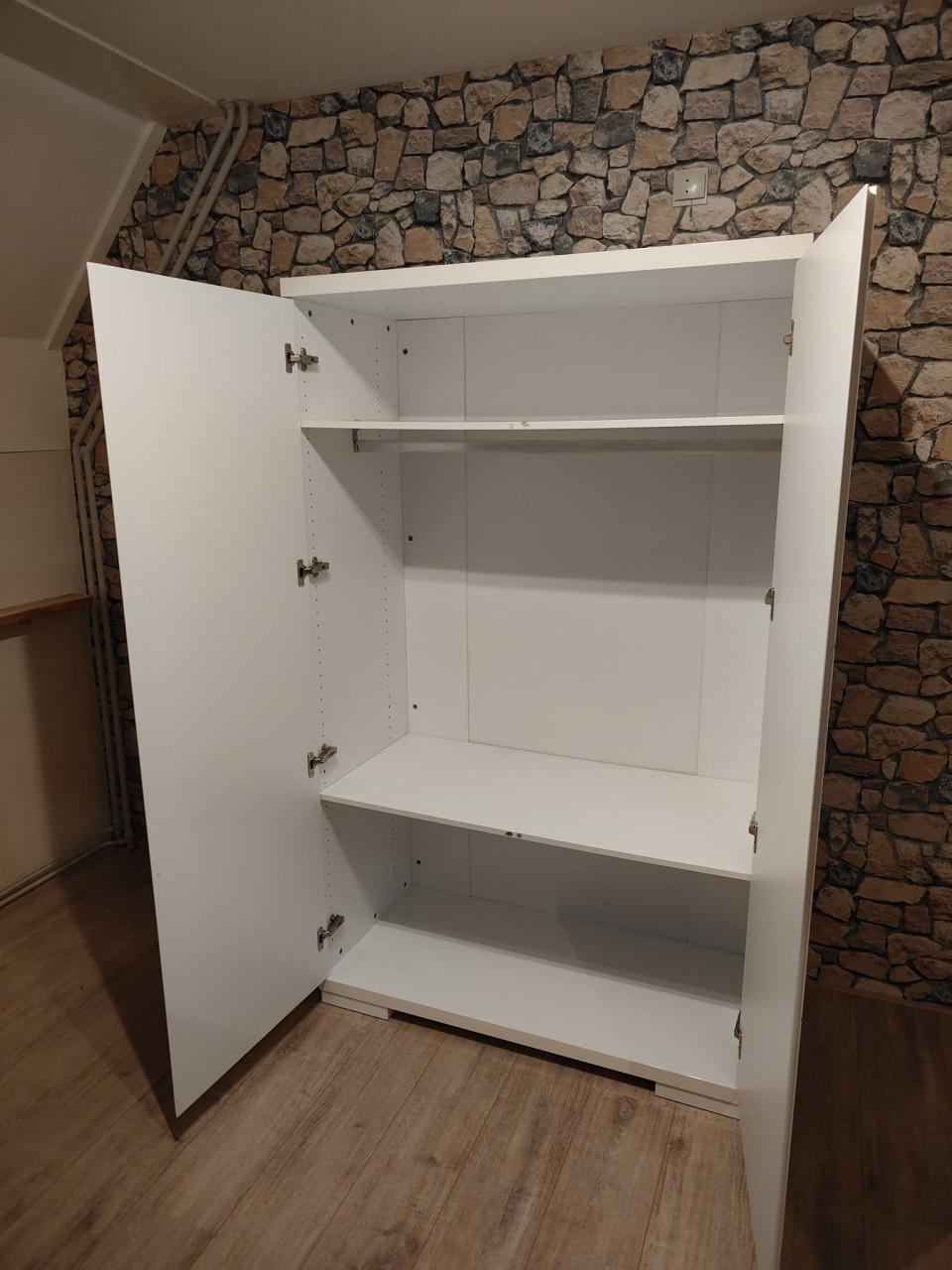 Kledingkast hoogglans wit