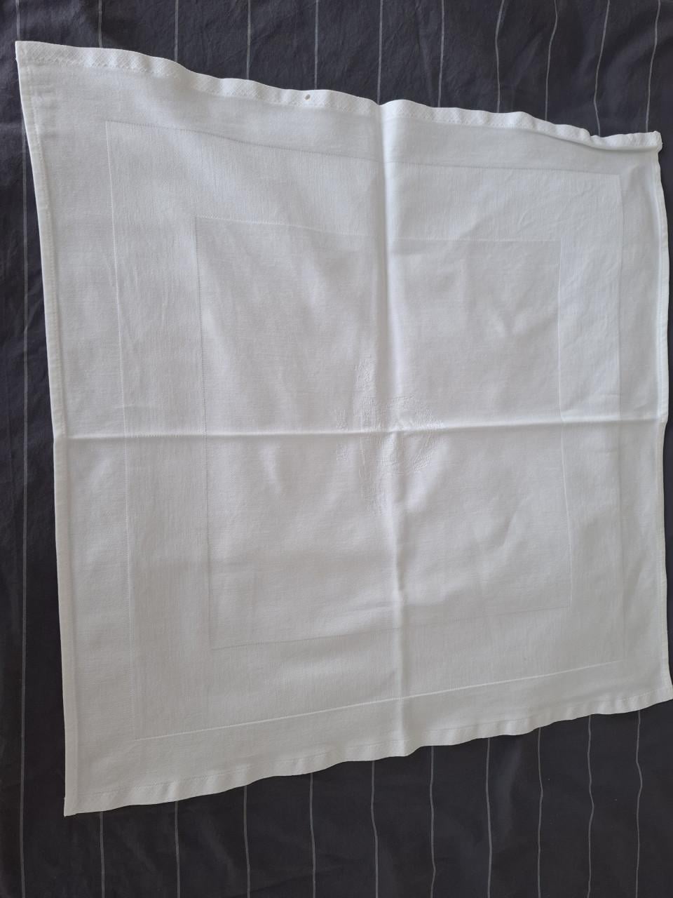 5 servetten met ingeweven zwaan 50 x 50 cm