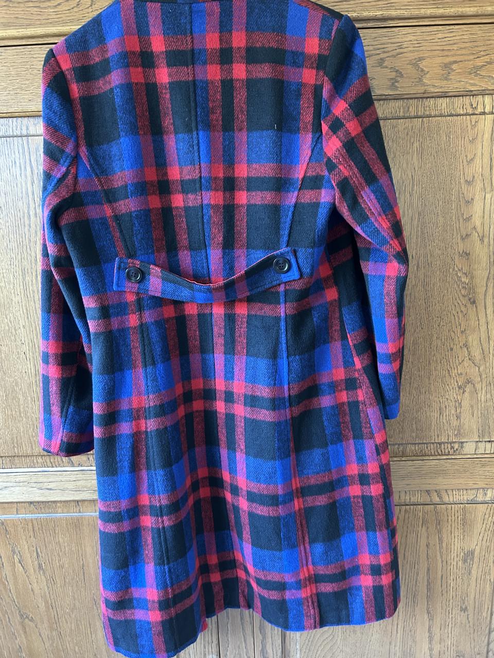 Mooie blauw/rood geruite mantel van Smashed Lemon, maat 38