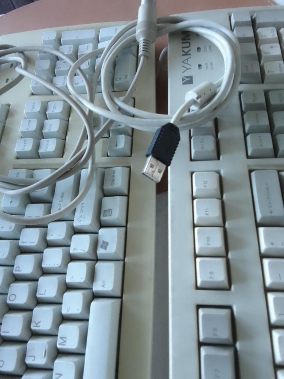 2 Cherry toetsenborden uit msdos tijdperk met din5 en usb aansluiting