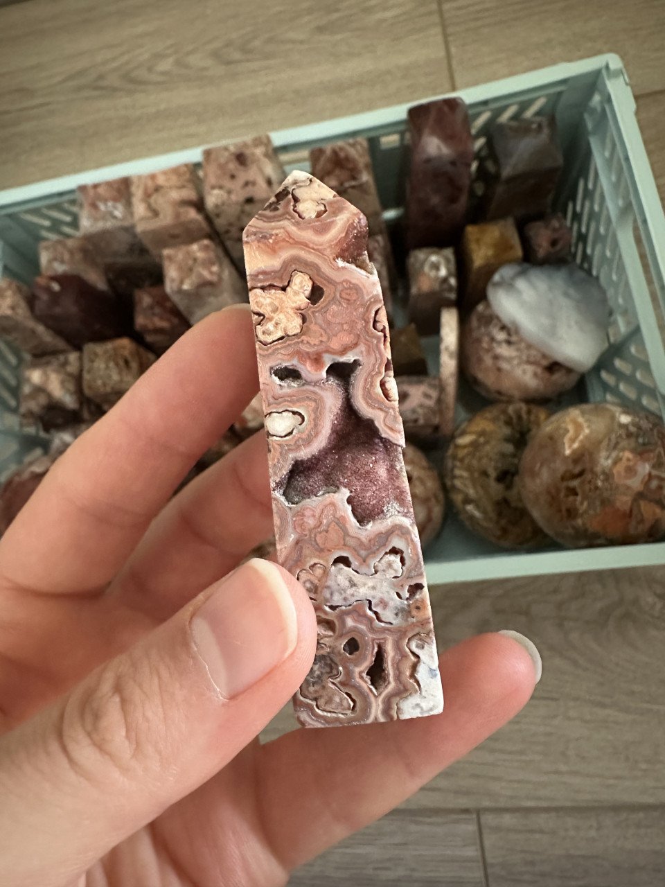 Kristallen - torens en bollen - Mexicaanse Crazy Lance Agaat