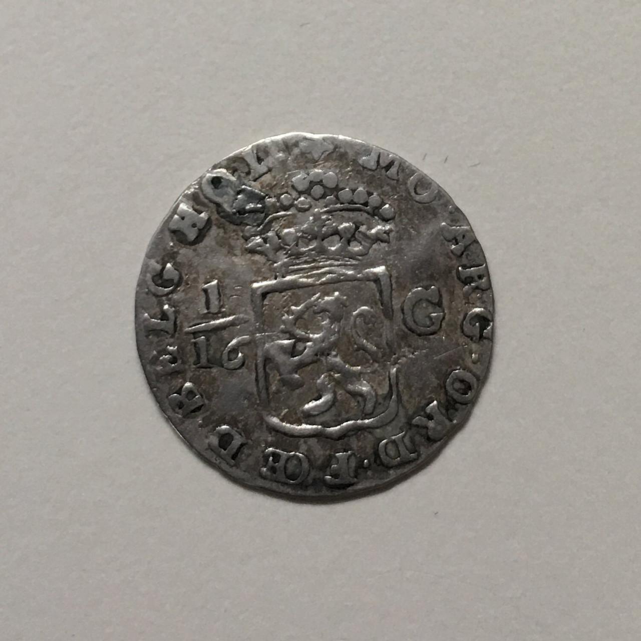 1/16 Gulden 1802, geslagen voor Nederlands-Indië