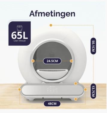 Zelfreinigende elektrische kattenbak