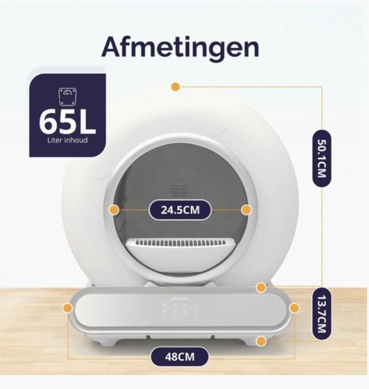 Zelfreinigende elektrische kattenbak