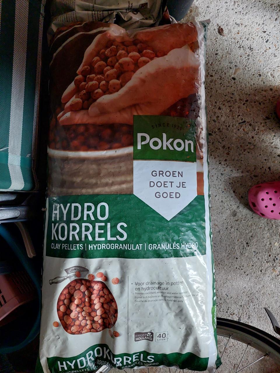 Grote zak (40 liter) hydrokorrels van pokon NIEUW