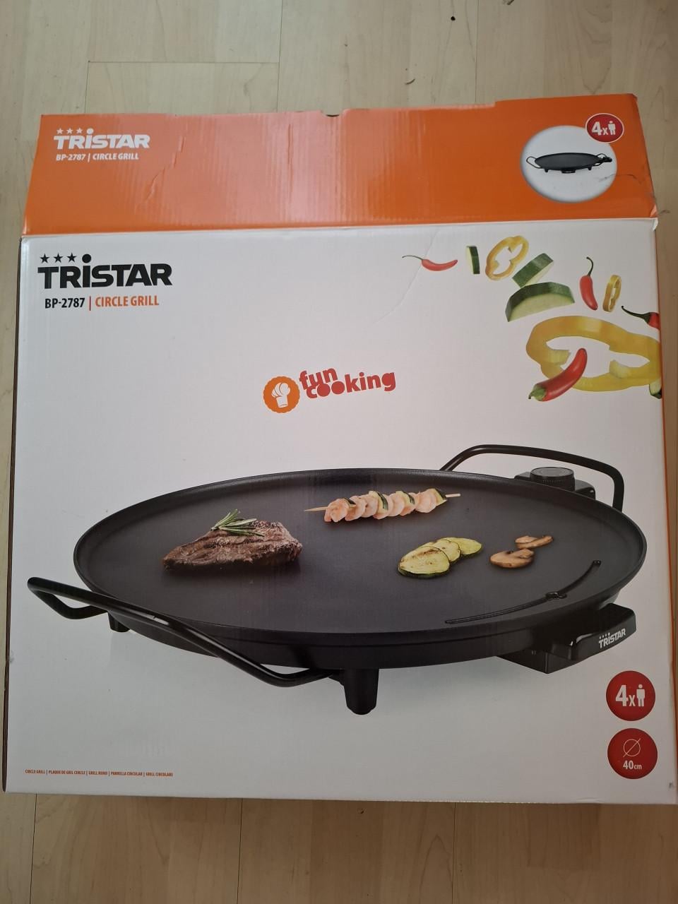 Tristar ronde grill plaat