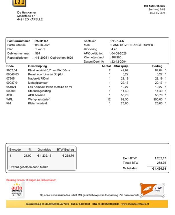 Moet weg! - Land Rover 2004 Zwart, roestvrij!