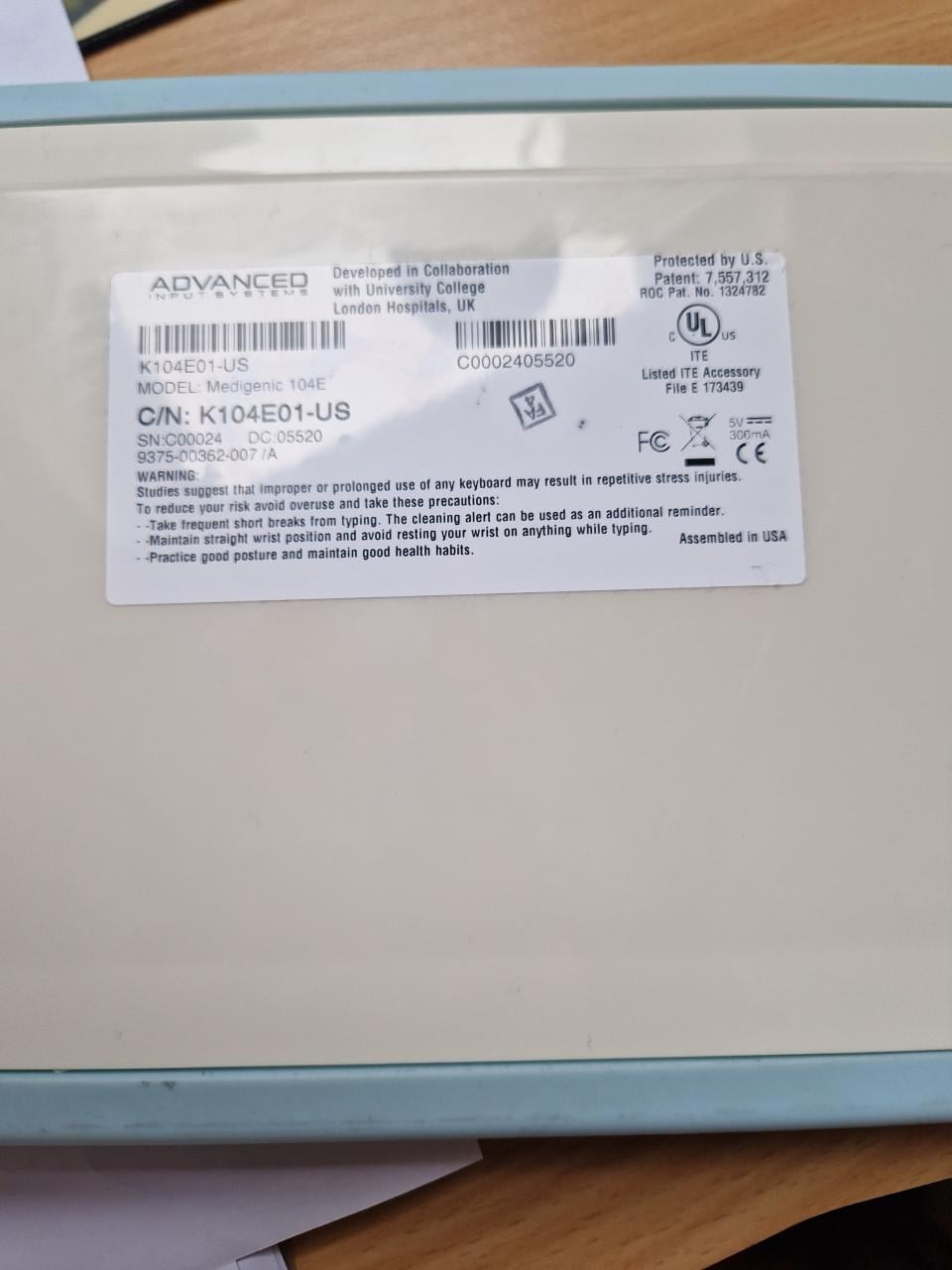 MEDISCH TOETSENBORD MEDIGENIC