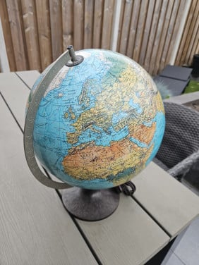 Prachtige grote vintage jaren 70 scanglobe/wereldbol--denmark...