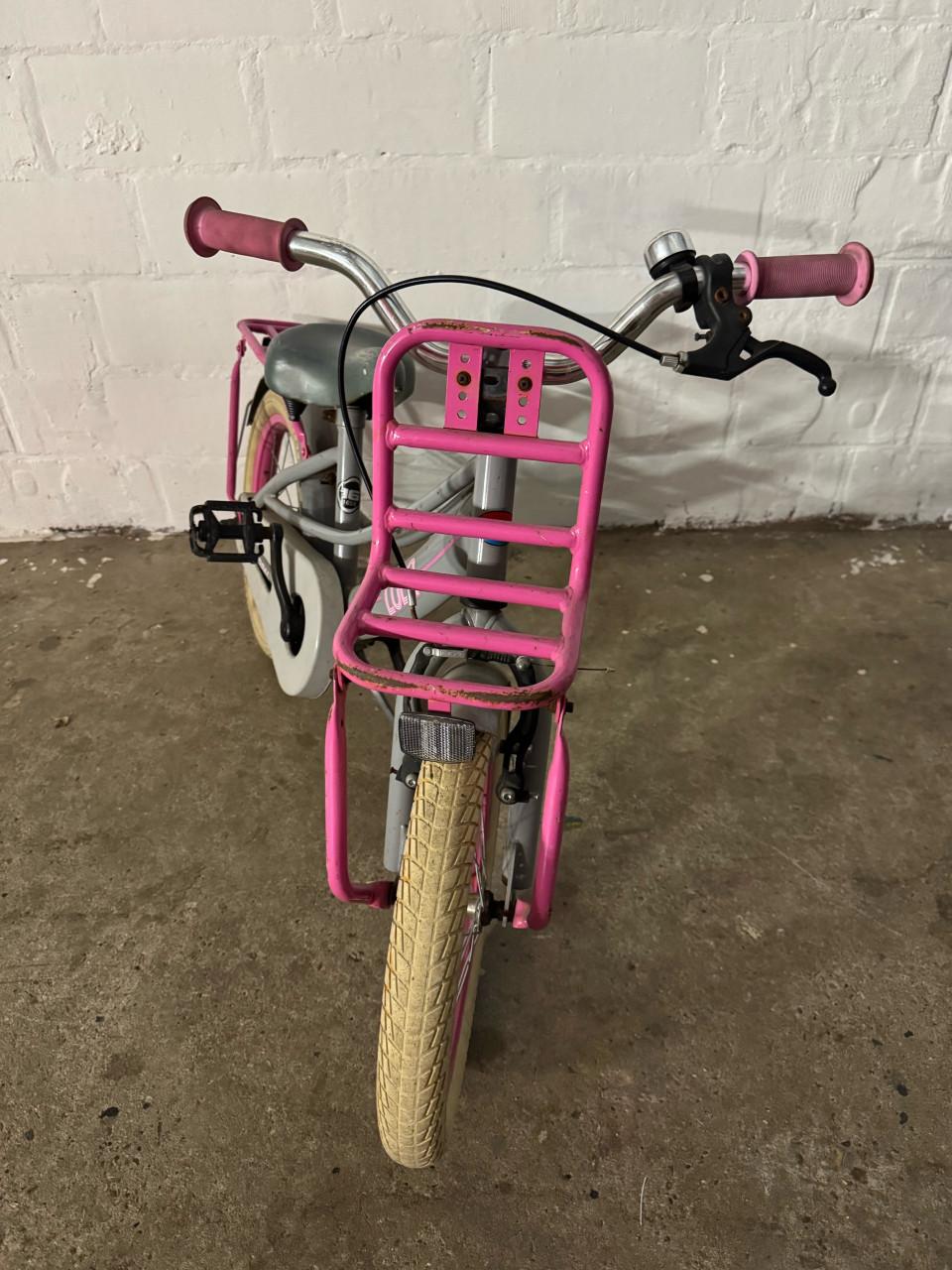 Popal Lola 16 inch kinderfiets - Grijs/Roze