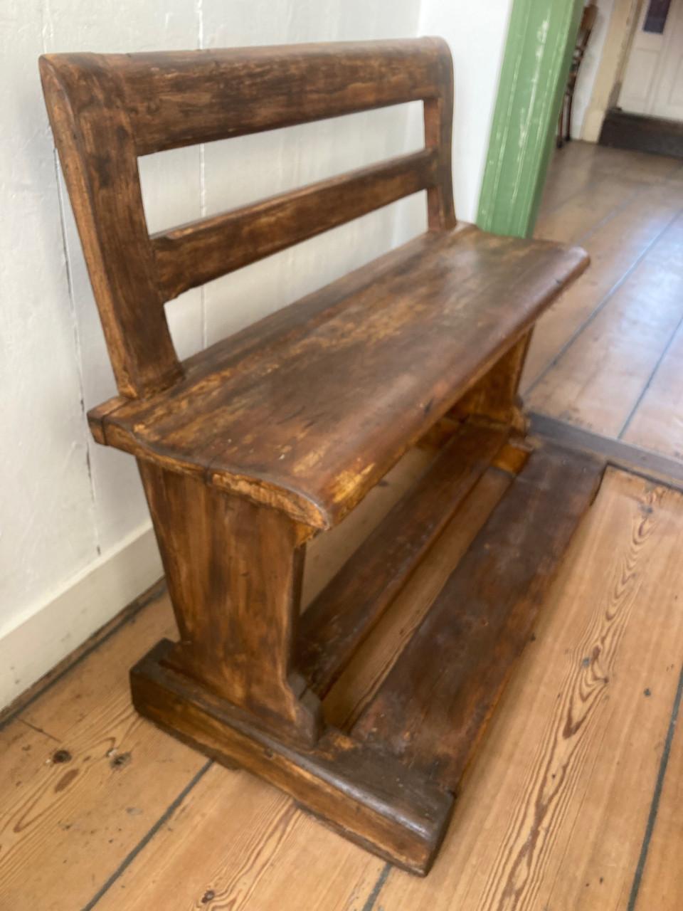 Oud antiek schoolbankje / halbankje