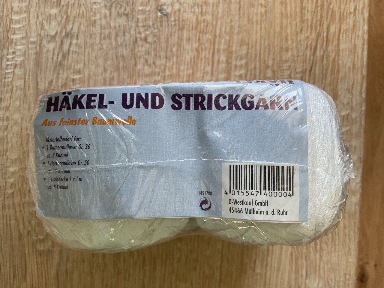 Haakgaren mooi wit