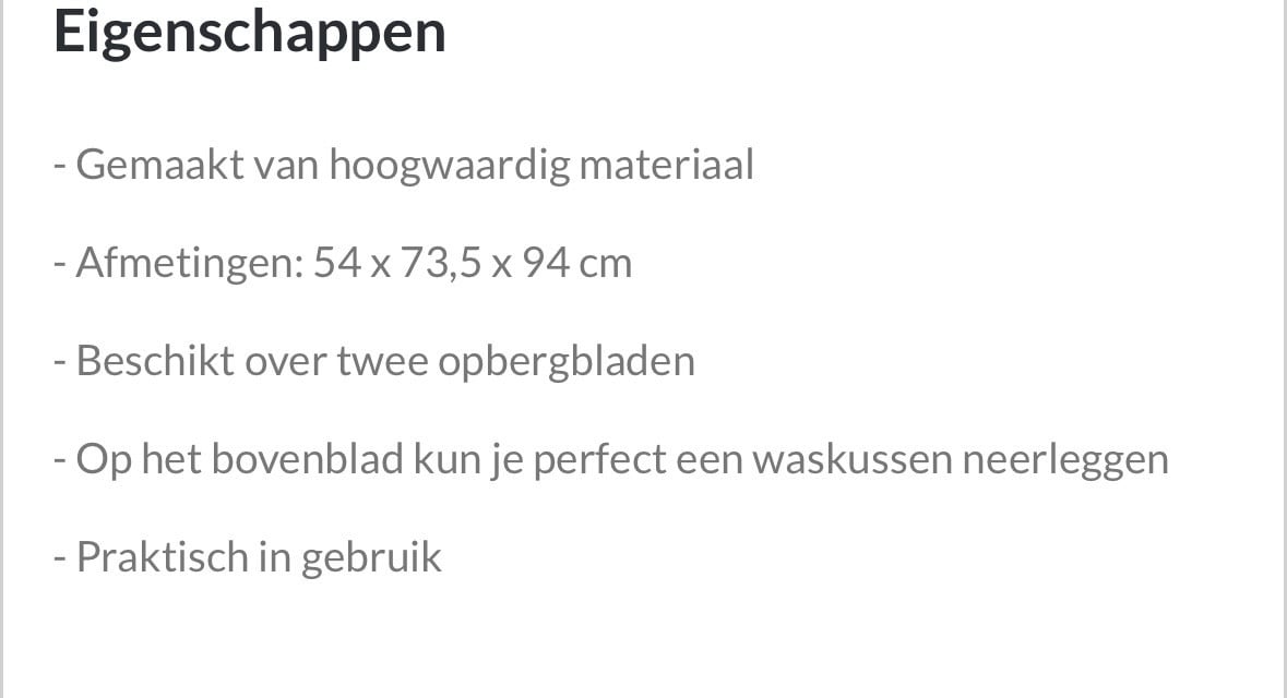 Luiertafel met wielen ( Babypark) naturelkleur