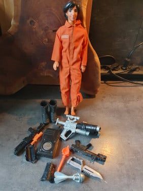 Hasbro..originele vintage Action Man GI Joe doll met accessoires...