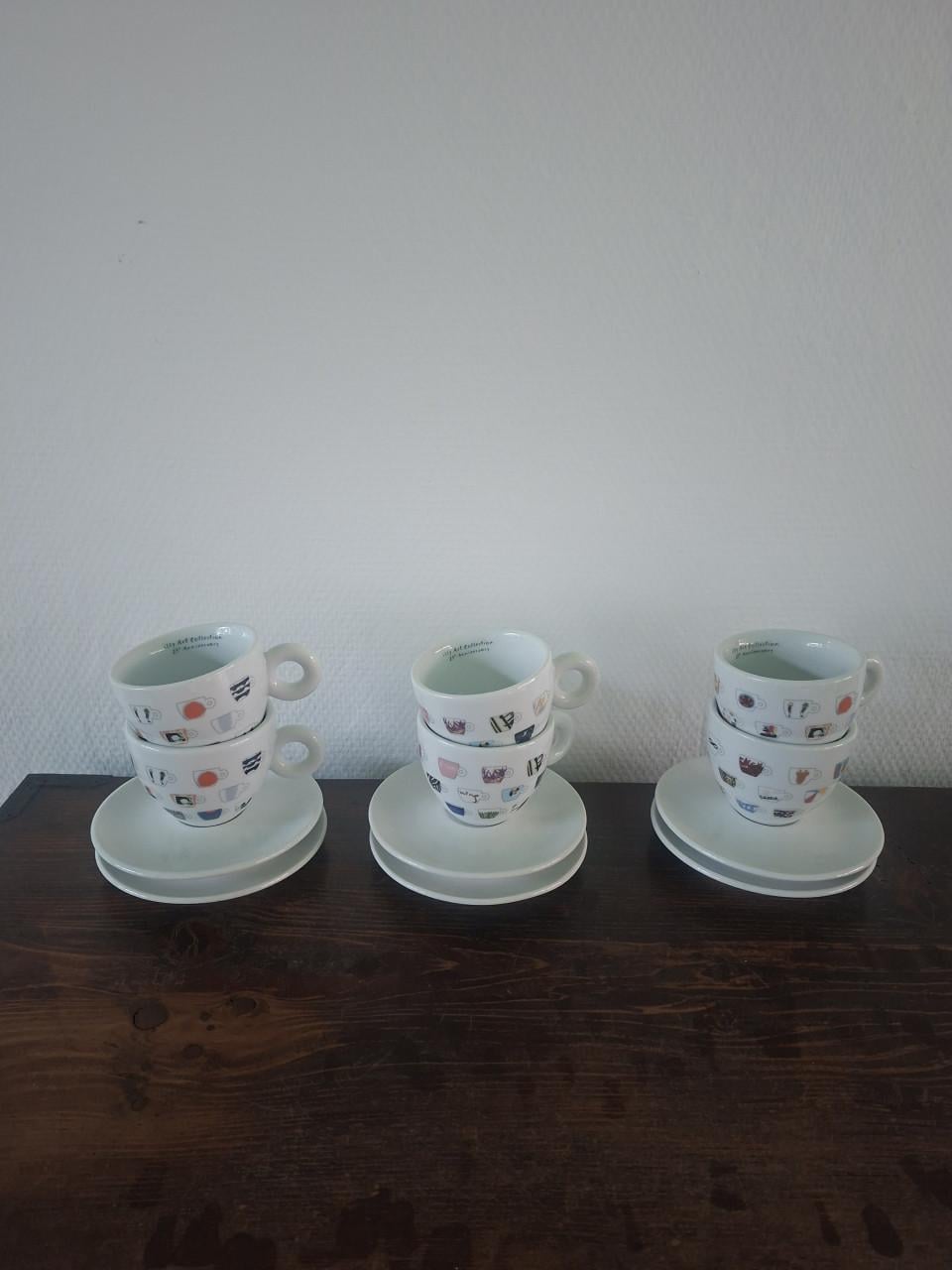 6 illy koffie kop en schotel design kunst