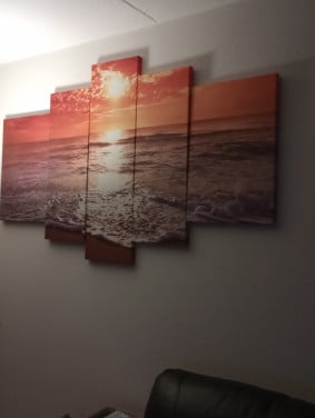 Zonsondergang-schilderij