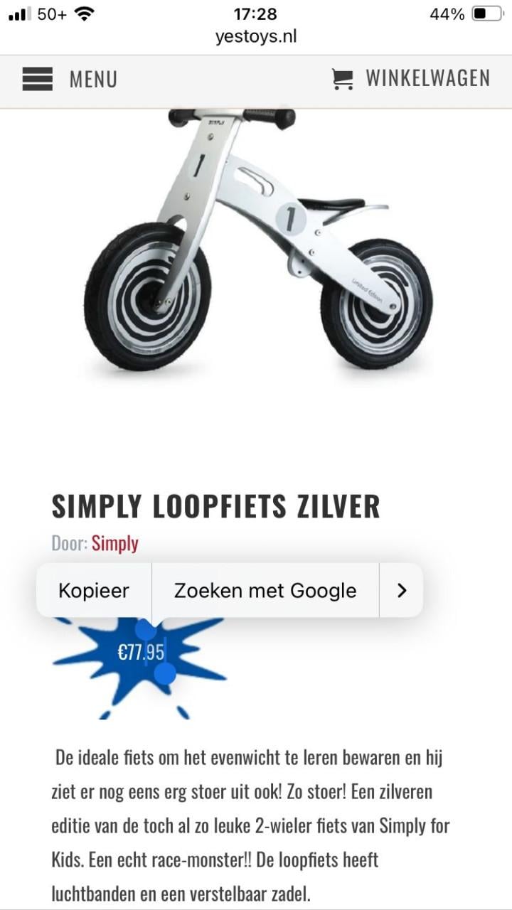 Keurige loopfiets