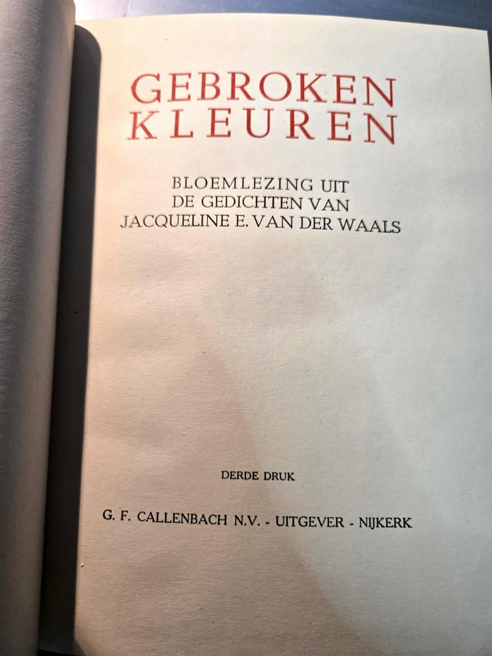 Boek: Gebroken kleuren 3e druk 1940