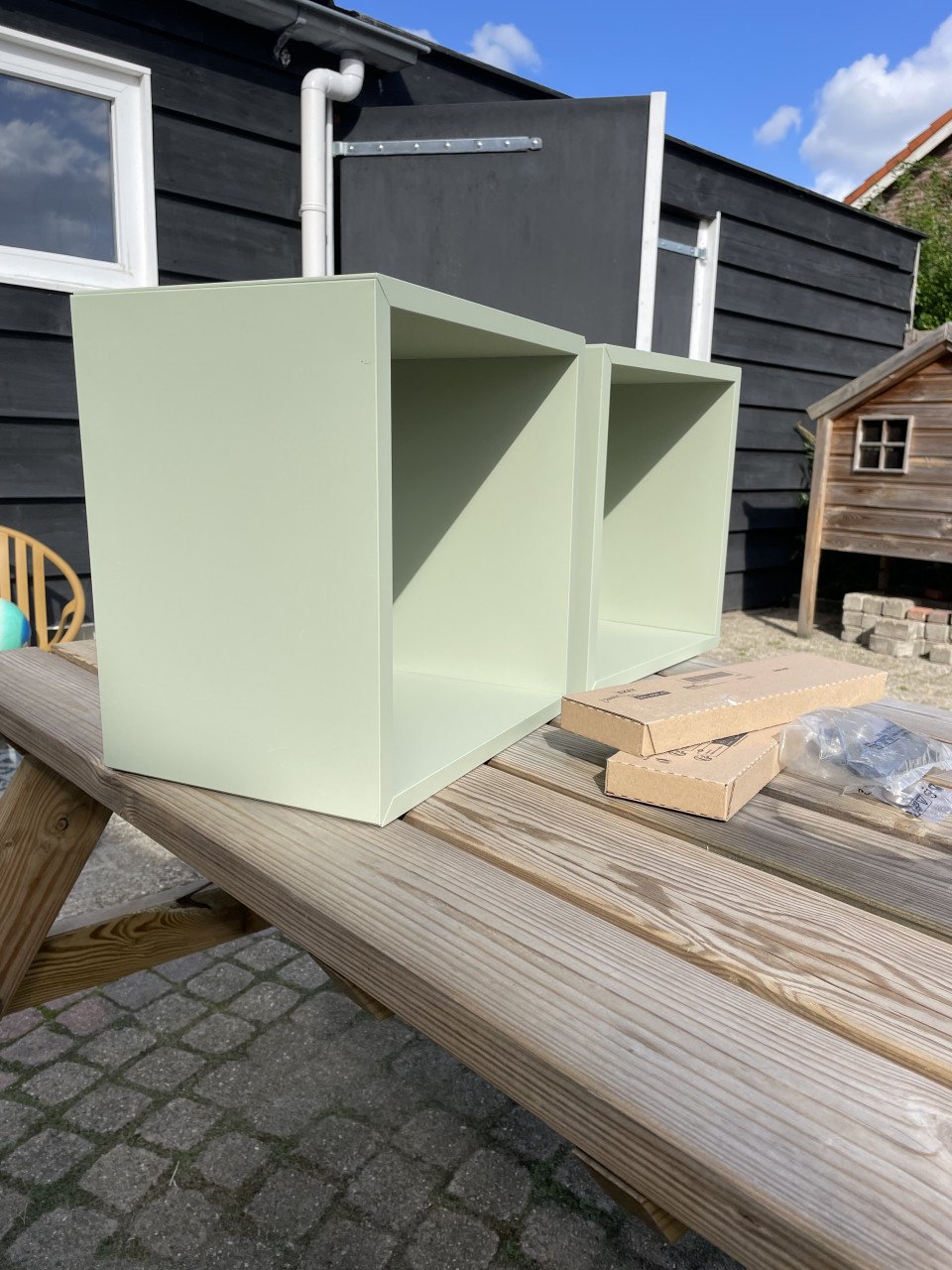 IKEA Eket wandkubus groen 2x