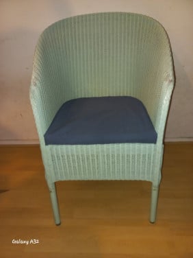 Rieten Stoelen   - mint groen  - 4 stuks
