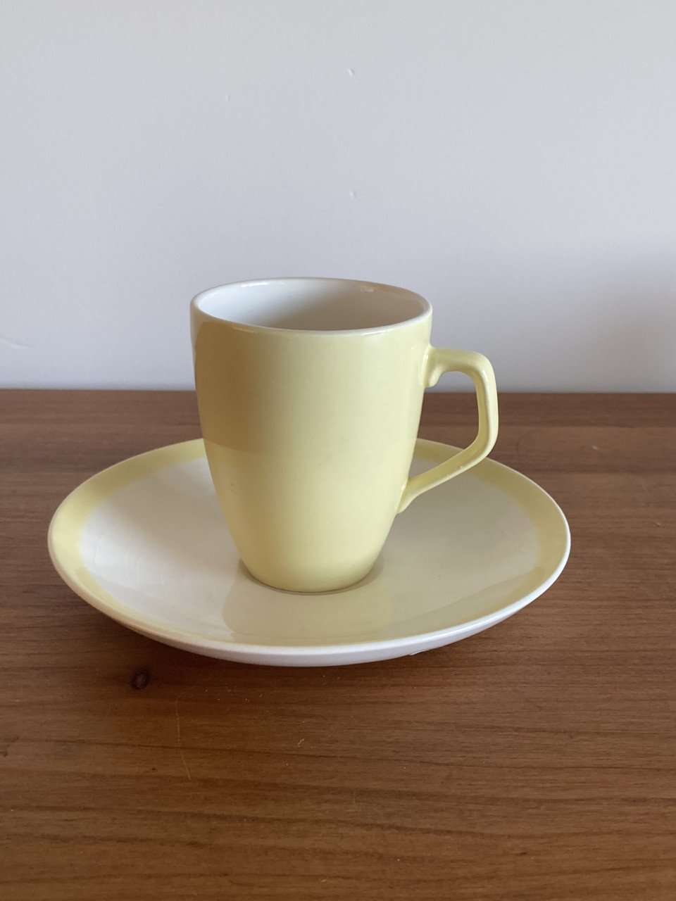 Vintage set kop en schotel pastel van Petrus Regout - Mid-Century