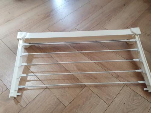 Vonia wanddroogrek 70x37 cm wit | Inklapbaar wasrek | Zgan