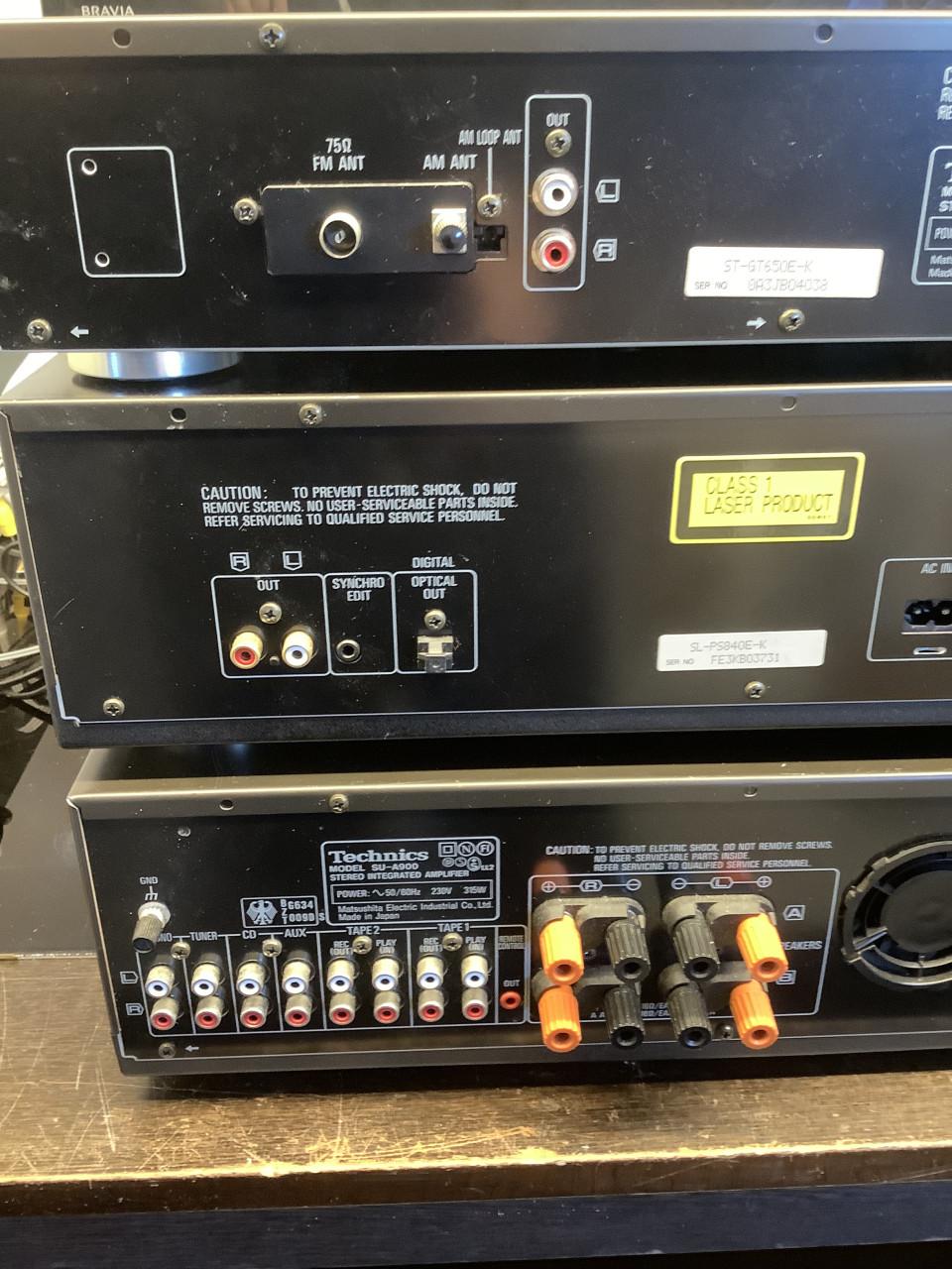 Technics Stereo Set van 3 top elementen + luidsprekers.