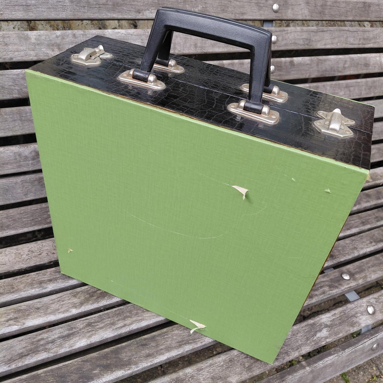 Vintage platenkoffers voor LP's (5x)