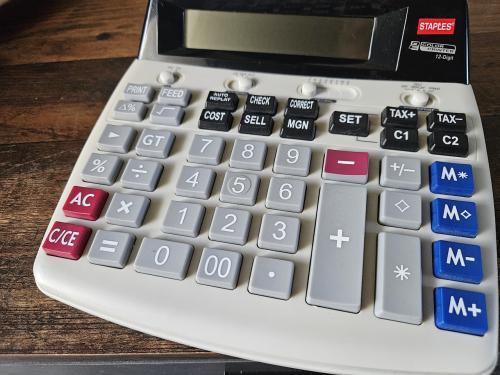Zgan Staples 12-cijferige printende rekenmachine.werkende staat