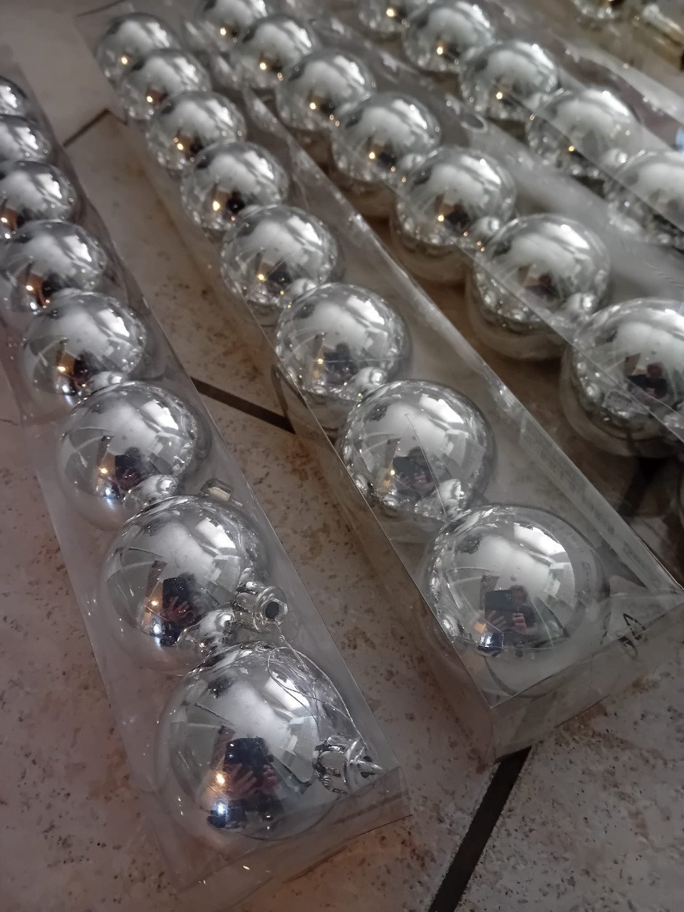 Kerstballen zilver