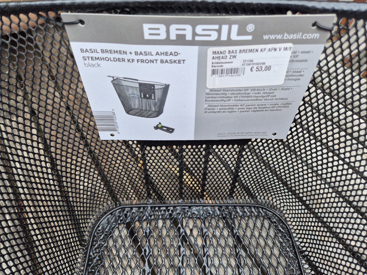 Fietsmand Basil