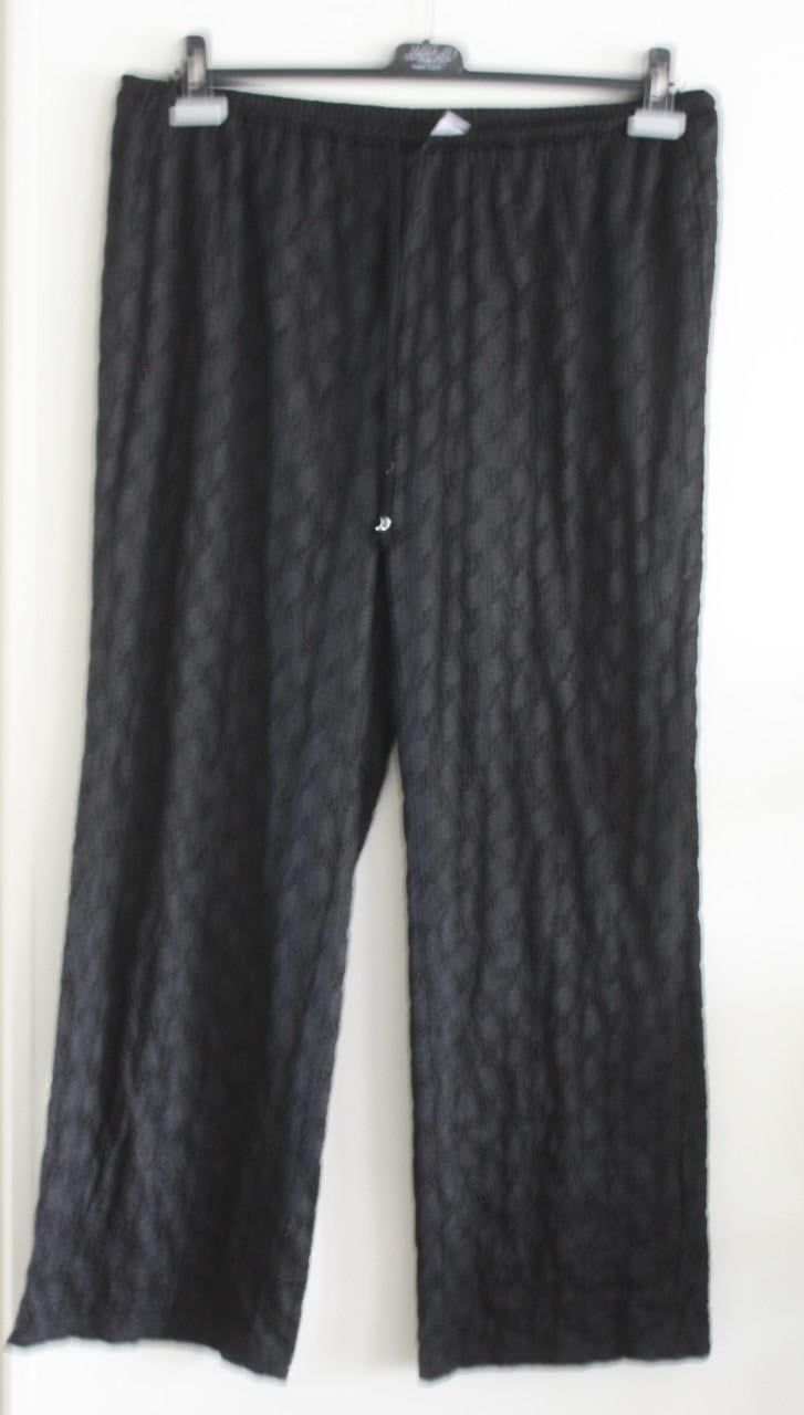 Zwarte kanten broek maat l