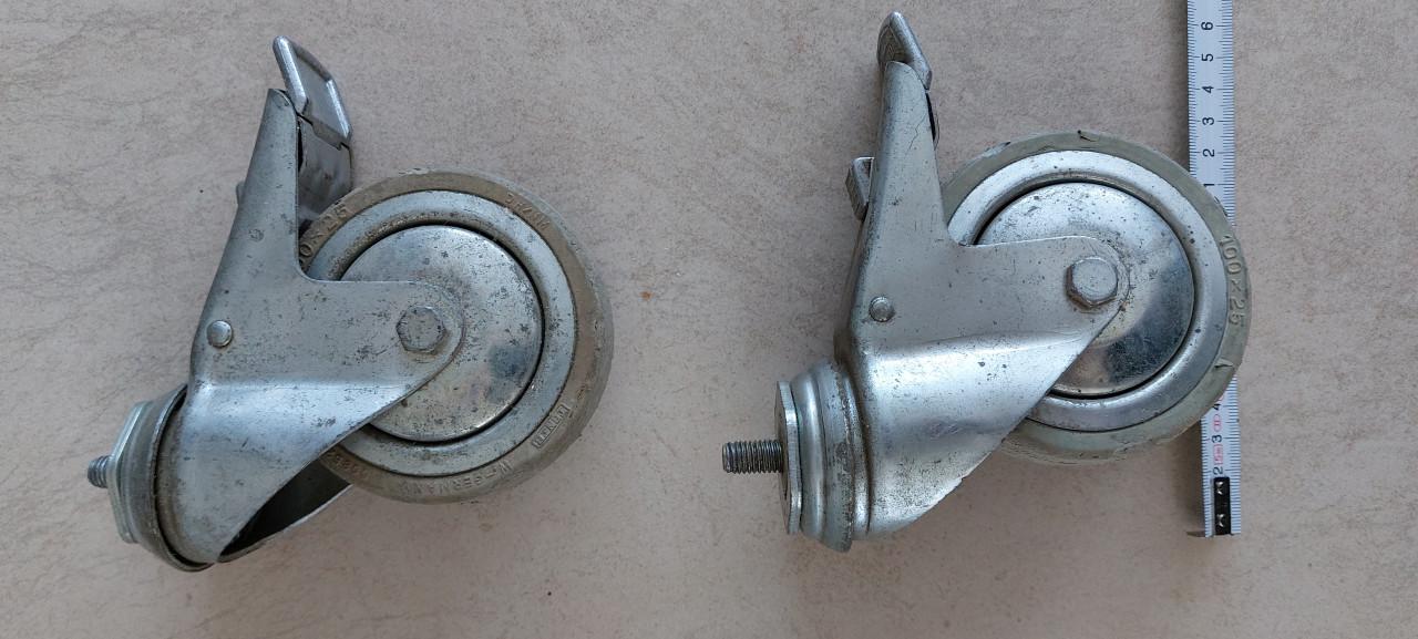 ZWENKWIELEN met rem (2 stuks)