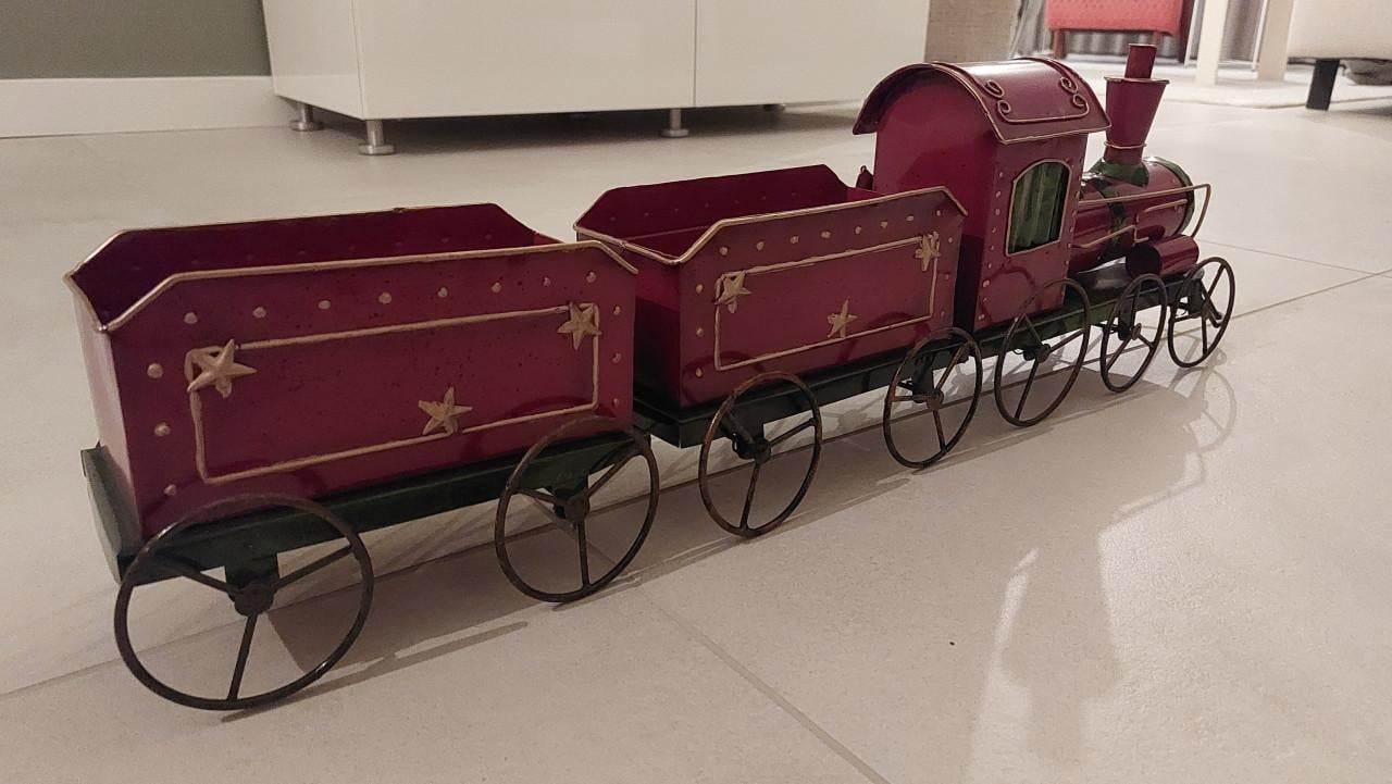 Rode decoratieve Kerst trein