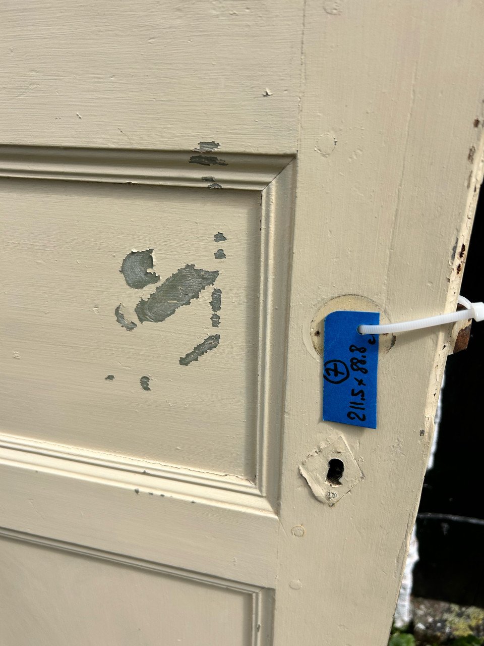 4 mooie, authentieke, stompe jaren ‘50 massieve paneeldeuren