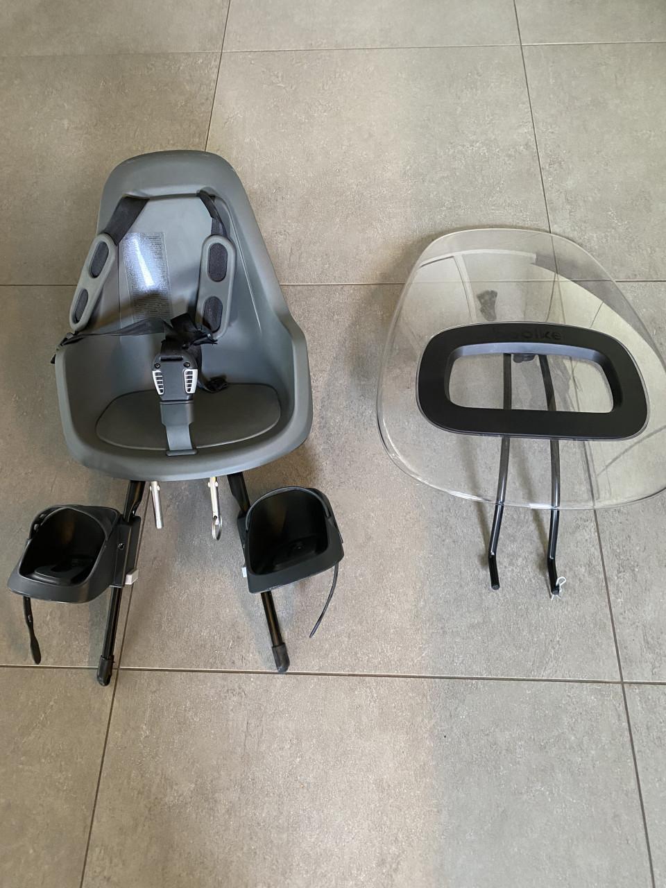 Fietsstoeltje voor met windscherm