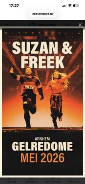 Suzan en Freek 22 mei concert  3 zitplaatsen