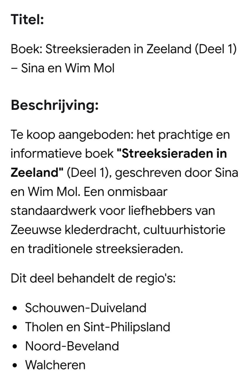 Boek: streeksieraden in Zeeland