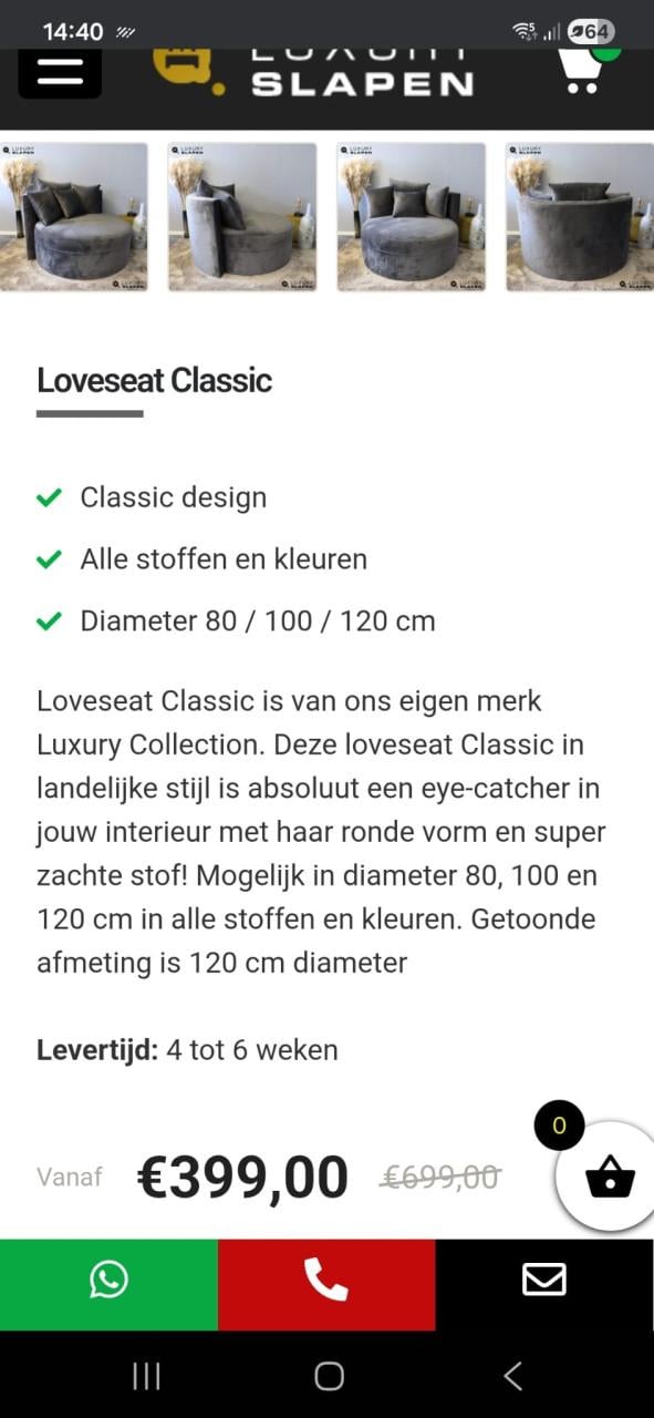 Schitterende Velvet Fauteuil (nieuw)